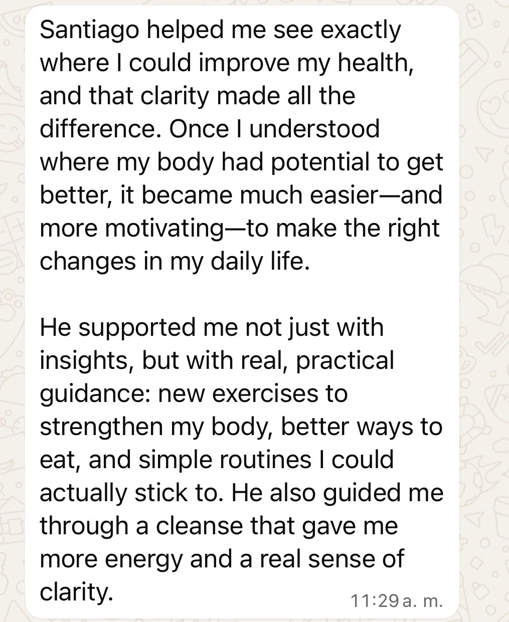 English client testimonial — case 3